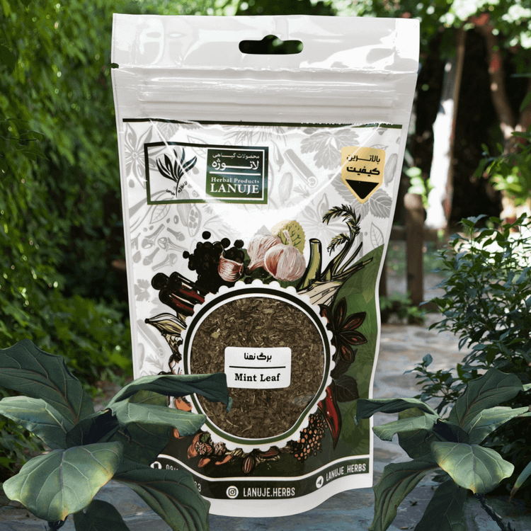 برگ نعناع خشک ممتاز لانوژه در پاکت ۷۰ گرمی با لیبل Mint Leaf