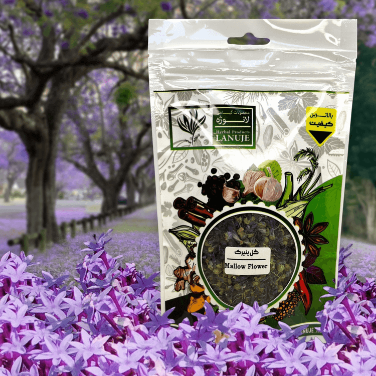 زاویه ساده پاکت ۲۰ گرمی گل پنیرک خشک ایرانی لانوژه (Malva sylvestris)